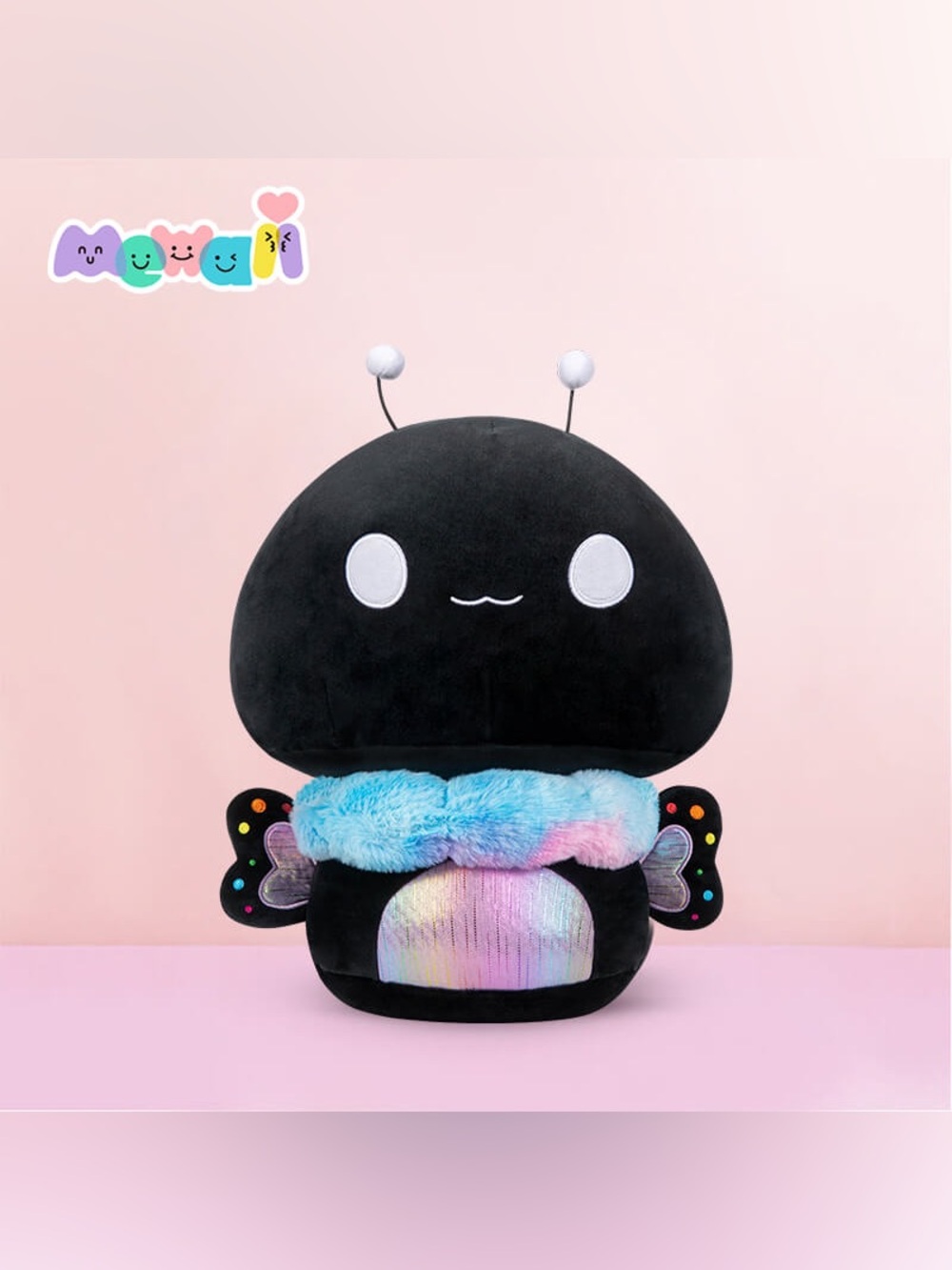 MeWaii® Mushroom Family Rainbow Butterfly Kawaii Plush Pillow Squish Toy 8” Moth